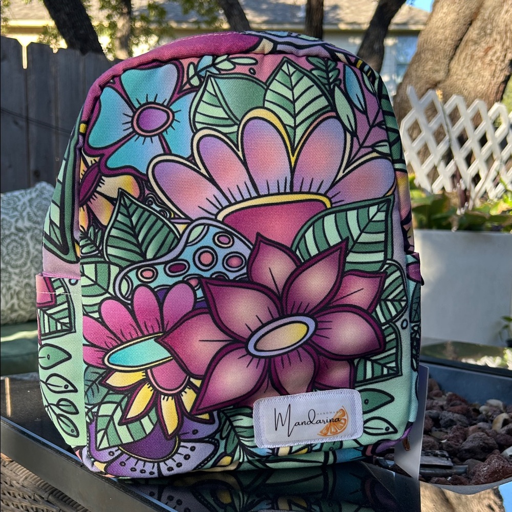 Floral Multicolor Women's Backpack Set